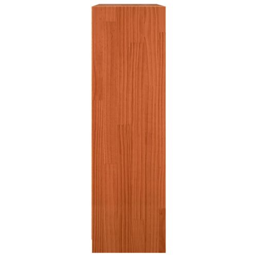 Шкаф за книги Кафяво с восъчно покритие 104 x 33 x 110 см