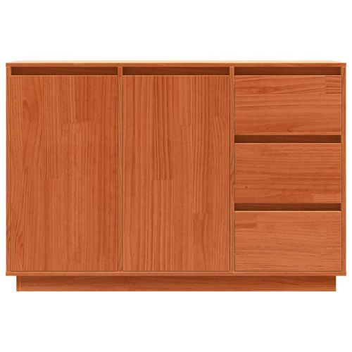 Служебен шкаф Кафяв дъб 111 x 34 x 75 см Солидно борово дърво