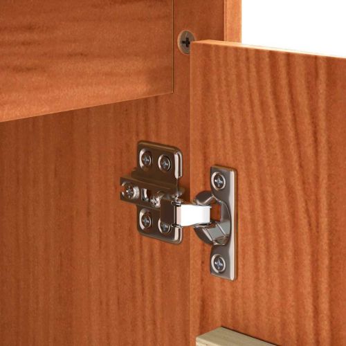 Служебен шкаф Кафяв дъб 111 x 34 x 75 см Солидно борово дърво