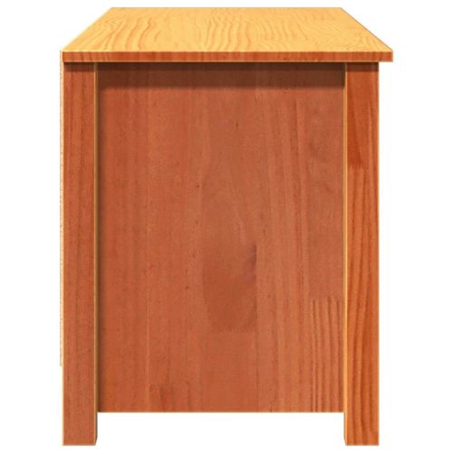 Пейка с място за съхранение с рафт Кафяво с восъчно покритие