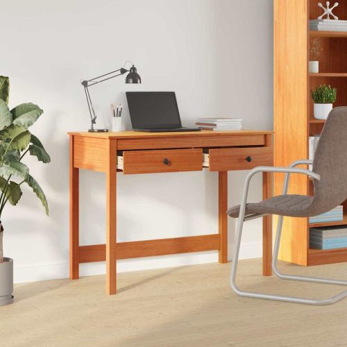 Бюро с рафт Макс Браун 100 x 50 x 78 см Солидно борово дърво