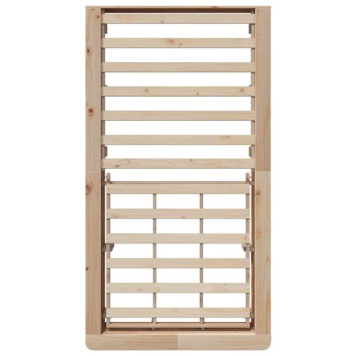 Рамка за легло Кафяво с восъчно покритие 75 x 190 cm