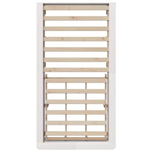 Рамка за легло Бяло 75 x 190 cm Солидно борово дърво