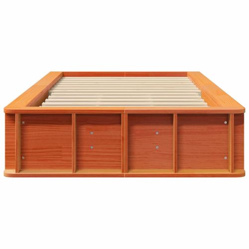 Рамка за легло Кафяво с восъчно покритие 75 x 190 cm