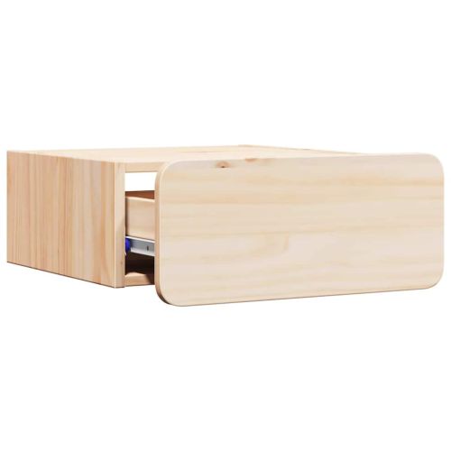 Нощно шкафче 2 pcs Кафяво 39 x 34 x 16,5 см Борово дърво масив