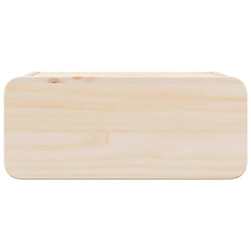 Нощно шкафче 2 pcs Кафяво 39 x 34 x 16,5 см Борово дърво масив