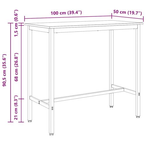 Маса Сонома дъб 100 x 50 x 90,5 см