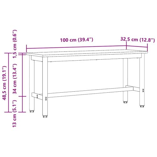 Пейка за хранене Сив Сонома 100 x 32,5 x 48,5 см