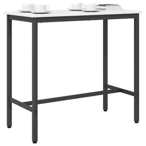 Маса Бяло 100 x 50 x 91 cm Инженерна дървесина и стомана