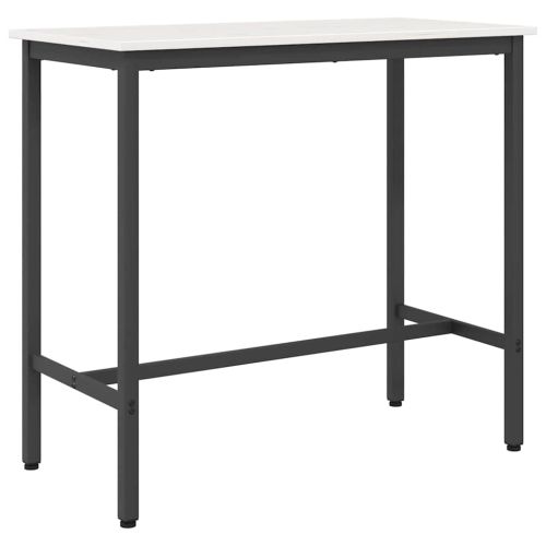 Маса Бяло 100 x 50 x 91 cm Инженерна дървесина и стомана