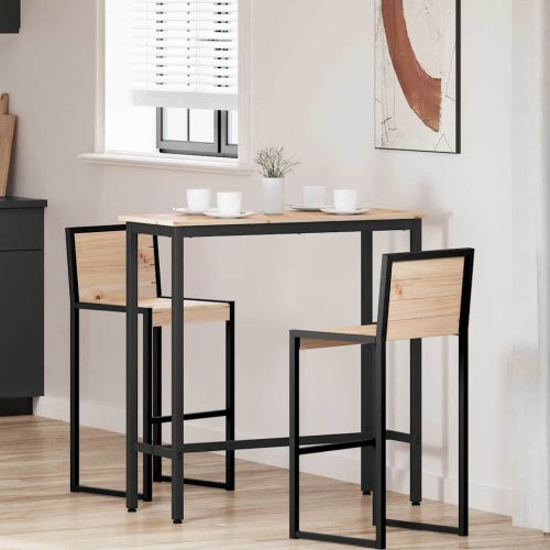 Маса Естествен 100 x 40 x 101 см Инженерна дървесина и стомана