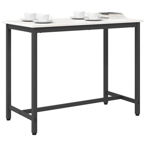 Маса Бяло 100 x 50 x 77 см Инженерна дървесина и стомана