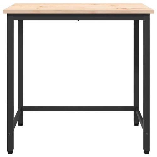 Маса Естествен 80 x 50 x 77 см Инженерна дървесина и стомана