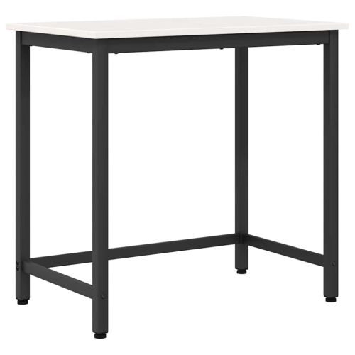 Маса Бяло 80 x 50 x 77 см Инженерна дървесина и стомана