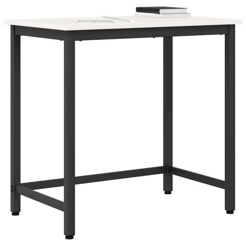 Маса Бяло 80 x 50 x 77 см Инженерна дървесина и стомана