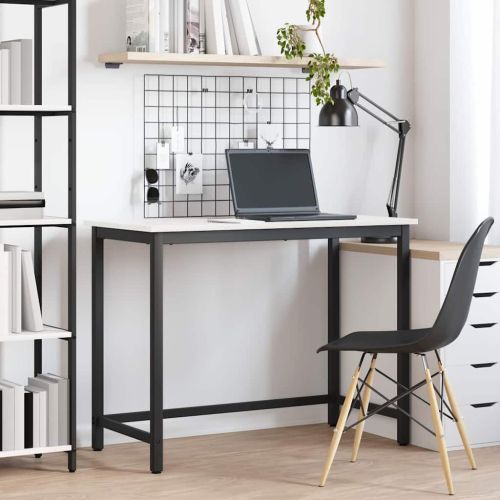 Маса Бяло 100 x 50 x 77 см Инженерна дървесина и стомана