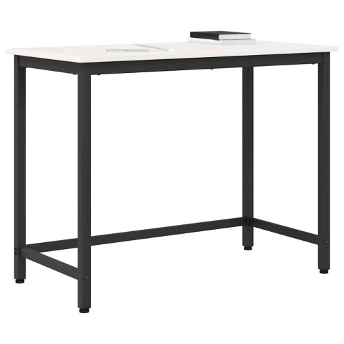 Маса Бяло 100 x 50 x 77 см Инженерна дървесина и стомана