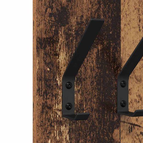 Стенен закачалка за палта Старо дърво 20 x 1.5 x 100 см