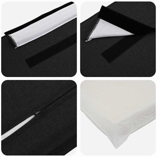 Тапицирана табла Естествено и черно 135 cm Солидно борово дърво