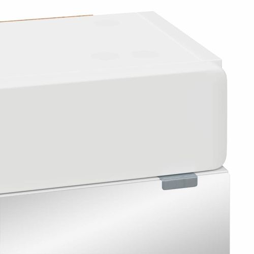 Шкаф с огледало за баня с рафт TULUM Бяло 60 x 16,5 x 78 см