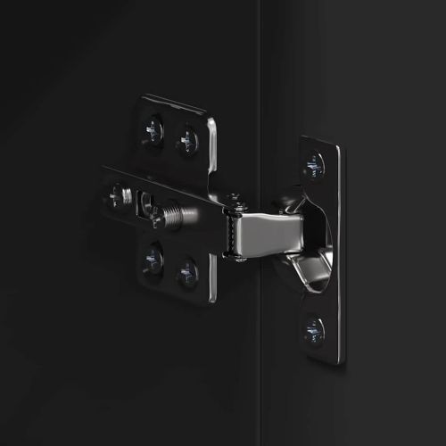 Шкаф с огледало за баня с рафт TULUM Черно 60 x 16,5 x 78 см