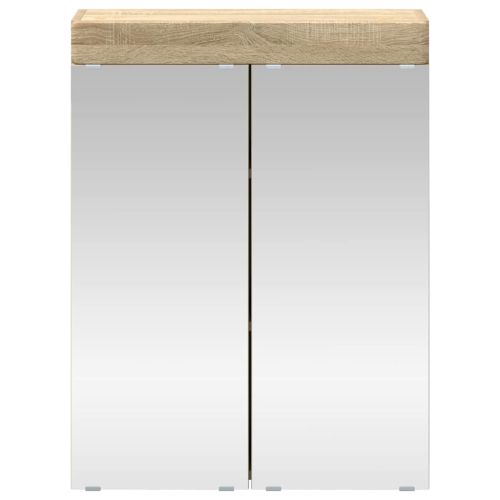 Шкаф с огледало за баня TULUM Сонома дъб 60 x 16,5 x 78 см