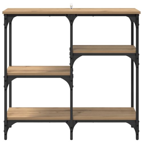 Конзолна маса с рафт Дъб 80 x 29 x 75 см Инженерно дърво