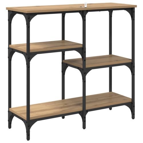 Конзолна маса с рафт Дъб 80 x 29 x 75 см Инженерно дърво