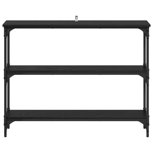 Конзолна маса Черен дъб 100 x 22,5 x 75 см Инженерно дърво