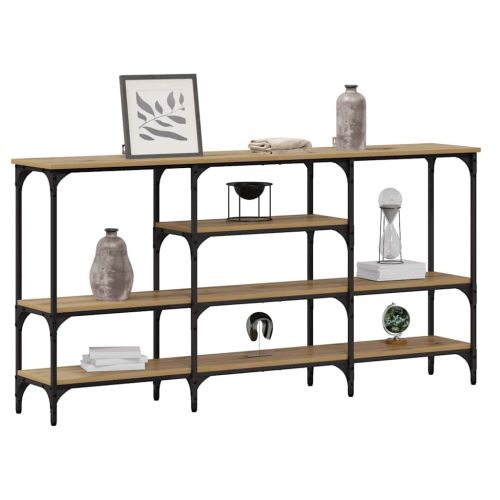 Конзолна маса дъб артизан 160 x 29 x 80 см Инженерно дърво