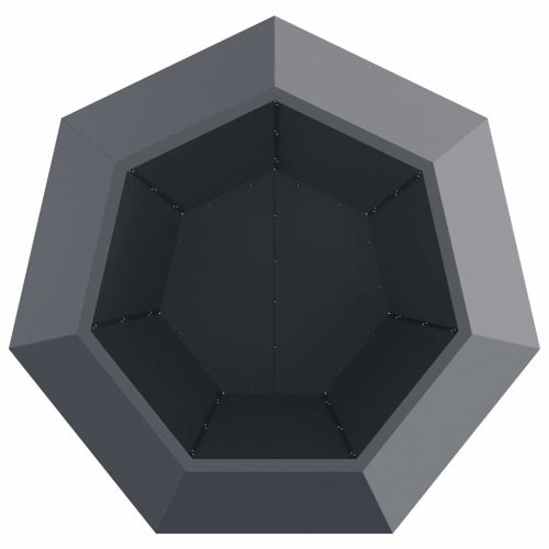 Кашпа 2 pcs Антрацит 100 x 100 x 80 см Стомана