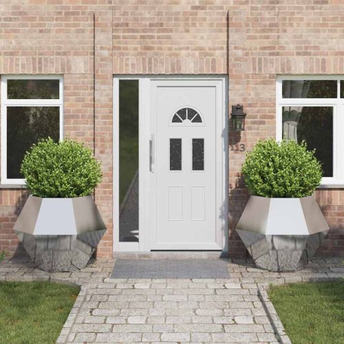 Кашпа 2 pcs Сребрист 100 x 100 x 80 см Галванизирана стомана