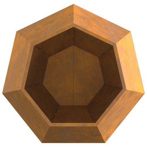 Кашпа 2 pcs Ръждясало 100 x 100 x 80 см Патинираща стомана