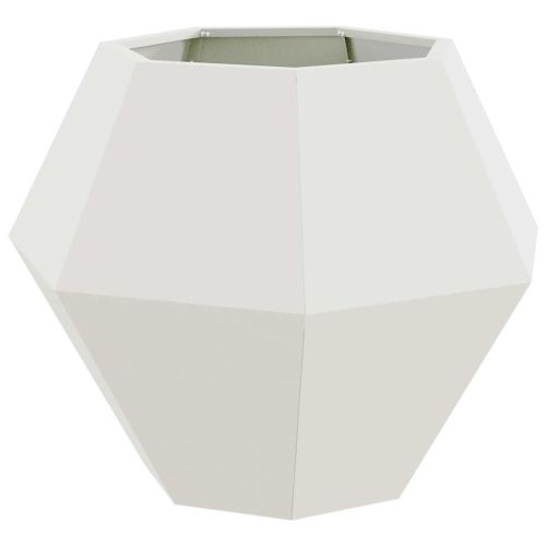 Кашпа Бяло 75 x 75 x 60 см Стомана