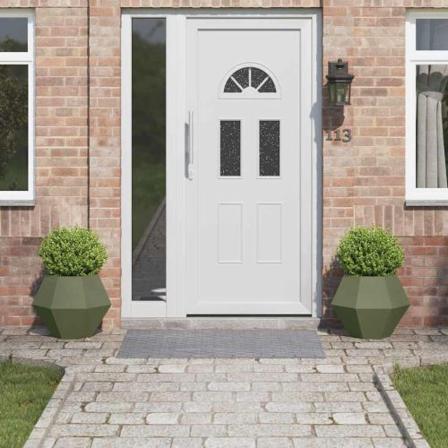 Кашпа 2 pcs Маслинено зелено 50 x 50 x 40 cm Стомана