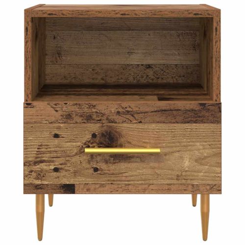 Нощно шкафче с чекмедже 2 pcs Старо дърво 40 x 35 x 47,5 см