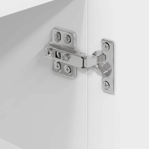 Ъглов кабинет за LED телевизор Бяло 100x40x68см Инженерно дърво