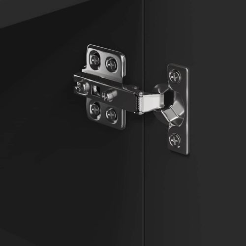 Ъглов кабинет за LED телевизор Черно 100x40x68см