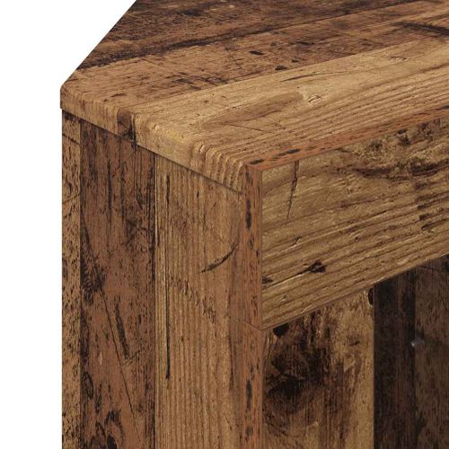 Ъглов кабинет за LED телевизор Старо дърво 100x40x68см