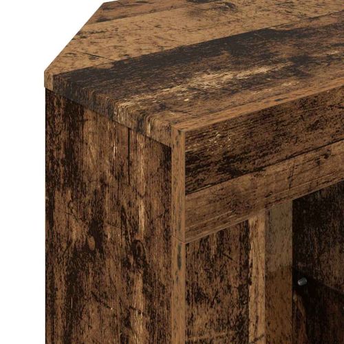 Ъглов кабинет за LED телевизор Старо дърво 100 x 40 x 50 cm