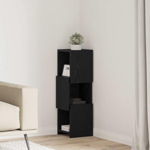 Ъглов шкаф Черния дъб 25,5x25x80см Инженерно дърво