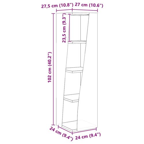 Ъглов шкаф Дъб 27,5x27x102см Инженерно дърво