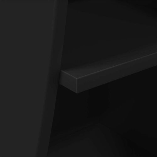 Ъглов шкаф Черно 32x32x102см Инженерно дърво