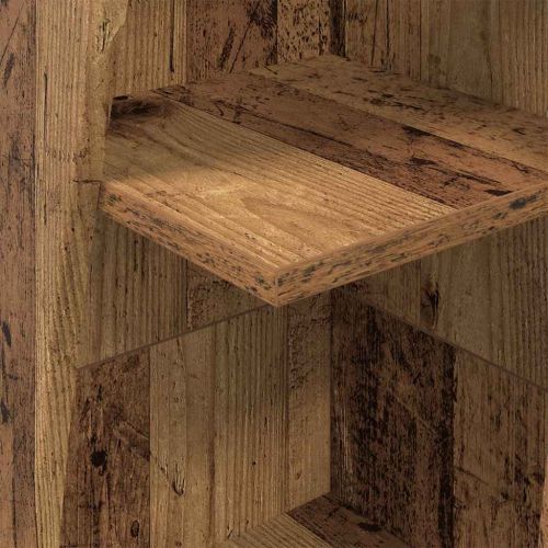 Ъглов шкаф Старо дърво 27,5x27x140см Инженерно дърво