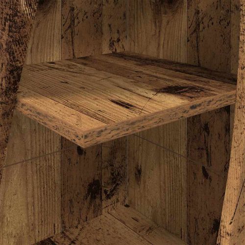 Ъглов шкаф Старо дърво 32x32x140см Инженерно дърво