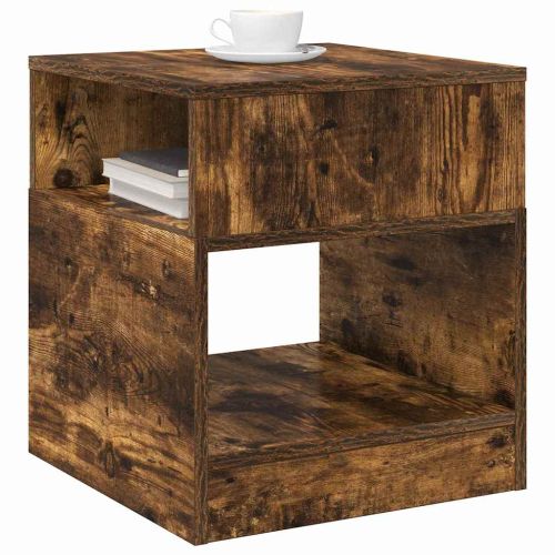 Крайна масичка Димян дъб 40,5 x 40 x 45 см Инженерно дърво