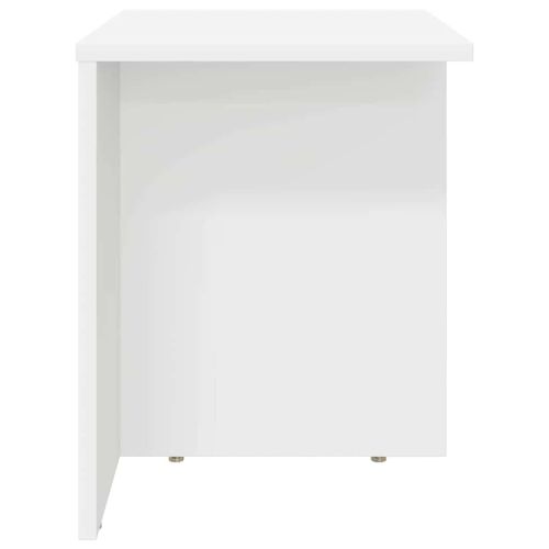 Крайна масичка 2 pcs Бяло 37 x 32 x 40 см Инженерно дърво