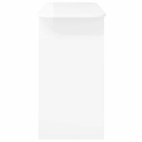 Конзолна маса Лъскаво бяло 93 х 40 х 75 см Инженерно дърво