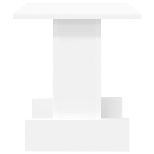 Крайна масичка Бяло 35,5 x 35 x 40 см Инженерно дърво