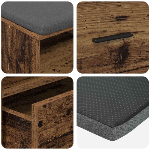 Пейка за коридор с възглавница Старо дърво 100 x 38 x 46 см